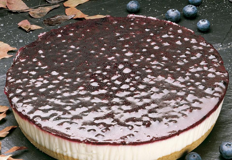 Tarta queso arándanos