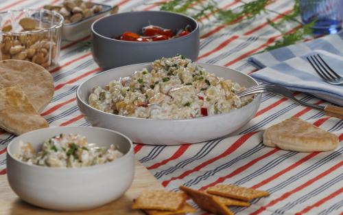 Ensaladilla de pasta con salsa rosa