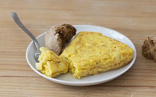 PORTION OF HOMEMADE RECIPE SPANISH OMELETTE