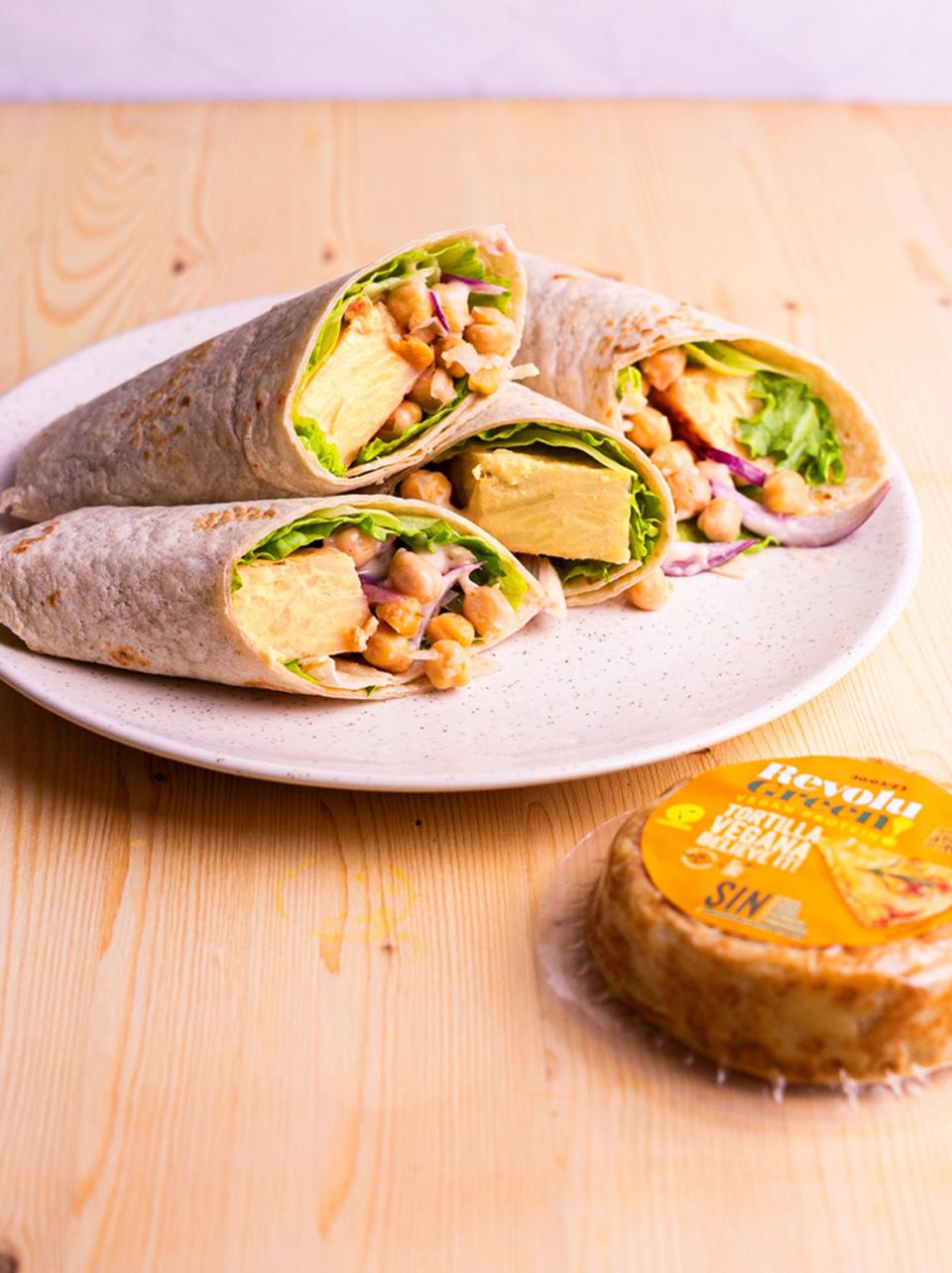 Omelet vegan wrap